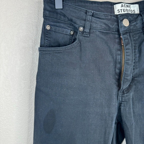 Acne Studios Women's Needle Wet Cash Denim Jeans Black Size 23 - Picture 2 of 15